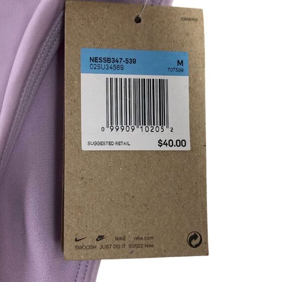 Nike Swimming Essentials high waist bikini bottoms in Lilac - Picture 6 of 8
